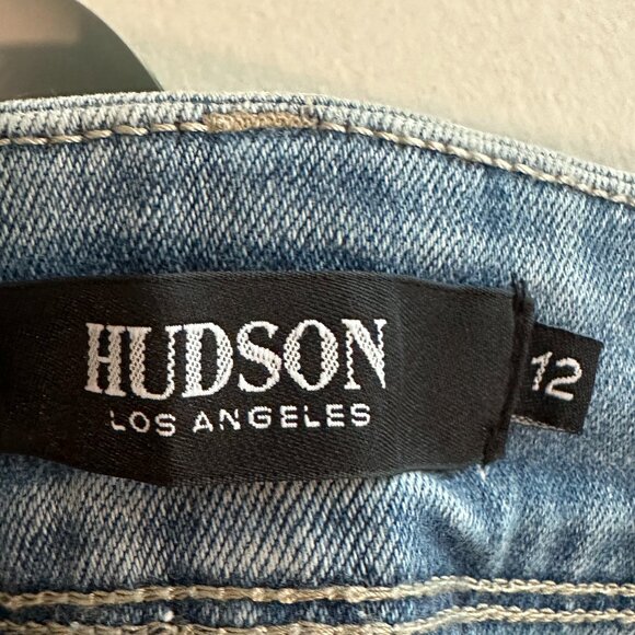 Hudson L.A. Women's Jeans Size 12 Light Blue Slim Straight Legs Mid-rise (NEW) - Picture 4 of 15